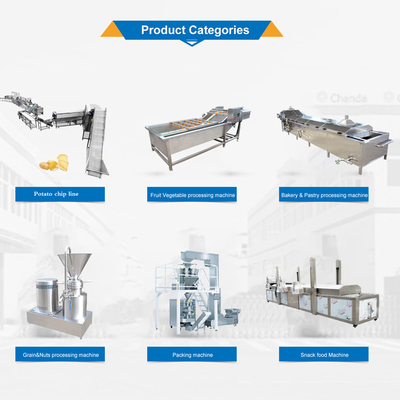 Customize French Fries Production Line 60 Units Per Year Output for 2-3mm Banana Chips Thickness