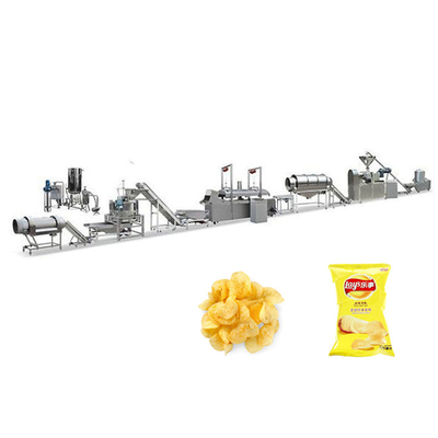 Multifunctional 100kg/H Potato Chips Production Line SUS304 Gas Heating