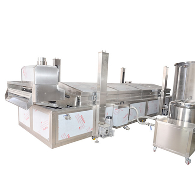 Automatic 500kg/H Industrial Deep Fryer Machine Gas