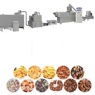 Food Grade Corn Flake Production Line Snacks Puff Extruder Machine 350kg/H