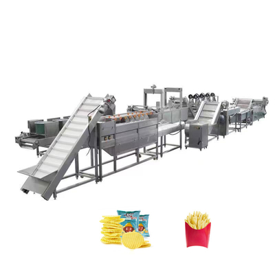 SUS304 French Fries Potato Chips Production Line 1500kg/H For Snack Processing