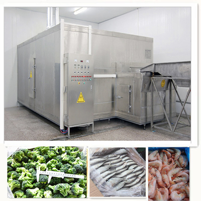 500kg/H Frozen French Fries Machine Tunnel Refrigeration SUS304