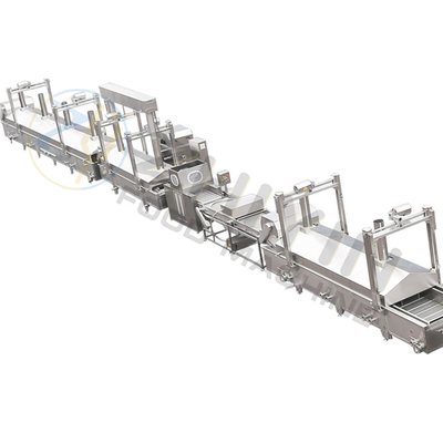 1000kg/H Potato Frozen French Fries Production Line SS304 Gas Heating