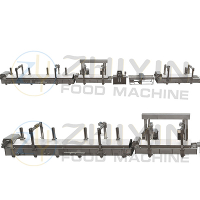 Full Automatic French Fries Production Line 304SUS Potato Chips Making Machine