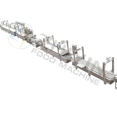 Industrial Frozen French Fries Production Line With PLC Touch Operation