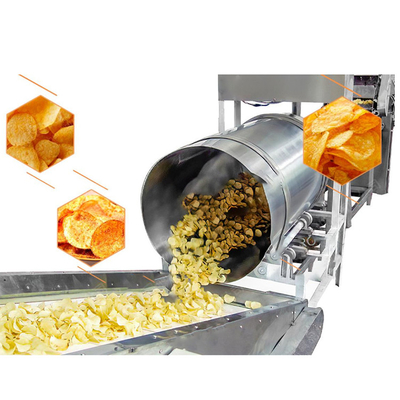 380V Fried Potato Chips Production Line 1500kg/H Quick Heating